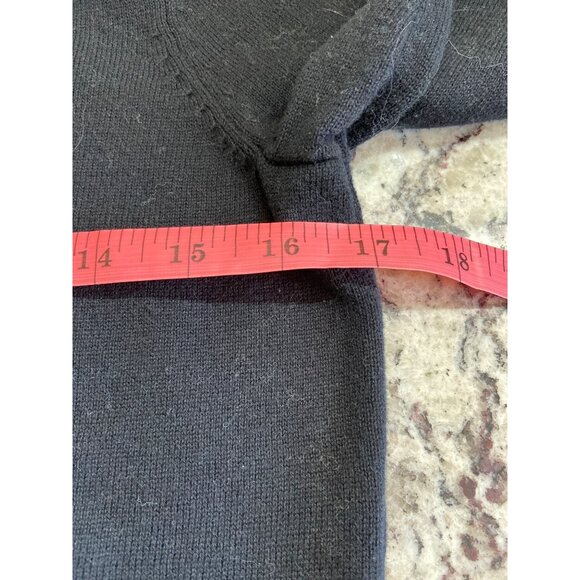 Croft Barrow Womens Cardigan Sweater Small Black Cotton Button-Front Y2K Career - Picture 9 of 11